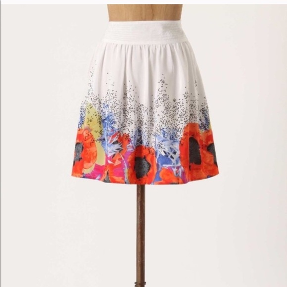 Anthropologie Dresses & Skirts - Anthropologie Leifsdottir Poppy Floral Silk Skirt